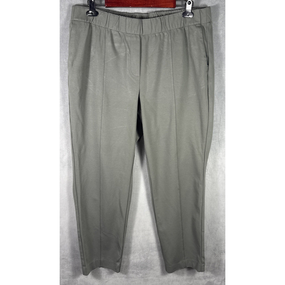 J.Jill Women's‎ Ponte Slim Leg Pants Size XL Green Elastic Waist Stretch Pull On